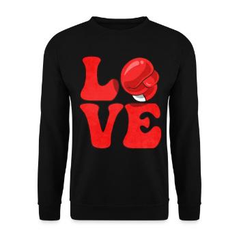 Boxer Boxen - Unisex Pullover - Schwarz - Vorne - Alina (178cm) & Michal (187cm)