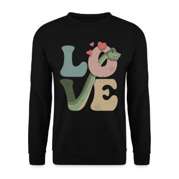 Brachiosaurus dinosaure Dino - Sweat-shirt Unisexe - noir - Devant - Alina (178cm) & Michal (187cm)