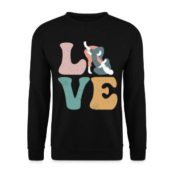 Brasilianisches Jiu Jitsu BJJ Kampfsportarten - Unisex Pullover - Schwarz - Vorne - Alina (178cm) & Michal (187cm)