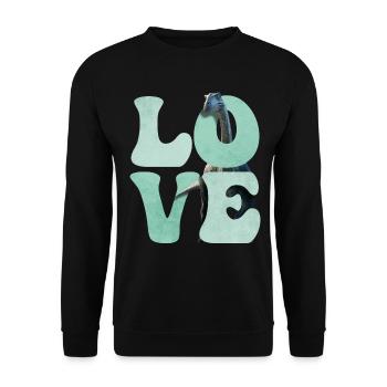 Brontosaurus Dinosaurier Dino - Unisex Pullover - Schwarz - Vorne - Alina (178cm) & Michal (187cm)
