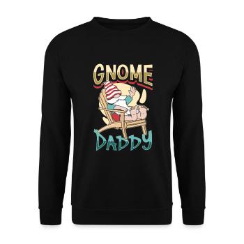 Gnom Papa - Gartenzwerg - Unisex Pullover - Schwarz - Vorne - Alina (178cm) & Michal (187cm)