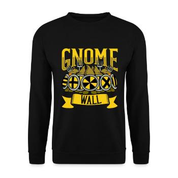 Gnome Schildwall - Garden Gnome - Unisex Sweatshirt - black - Front - Alina (178cm) & Michal (187cm)