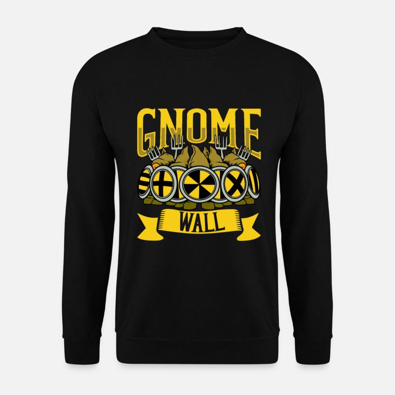 Gnom Schildwall - Gartenzwerg - Unisex Pullover - Schwarz