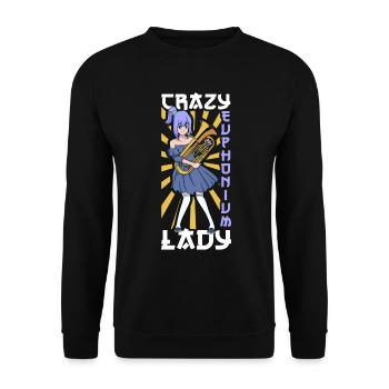 Crazy Euphonium Lady - Euphonium - Unisex Sweatshirt - black - Front - Alina (178cm) & Michal (187cm)