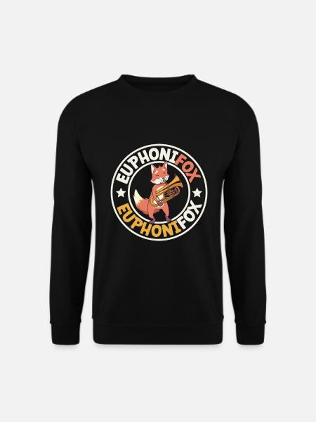 Euphonifox - Fuchs mit Euphonium - Unisex Pullover - Schwarz