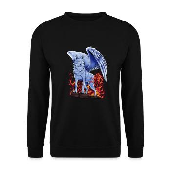 Slavic god Simargl - Unisex Sweatshirt - black - Front - Alina (178cm) & Michal (187cm)