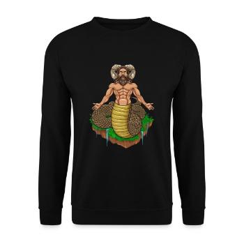 Slavic god Veles - Unisex Sweatshirt - black - Front - Alina (178cm) & Michal (187cm)