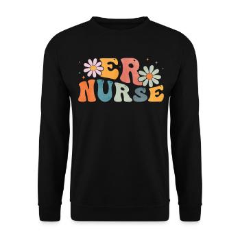 Groovy ER Infirmière d’urgence - Sweat-shirt Unisexe - noir - Devant - Alina (178cm) & Michal (187cm)
