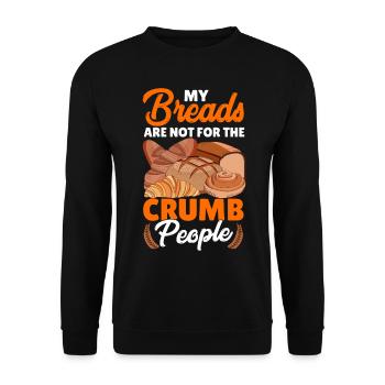 Funny bread baking baker - Unisex Sweatshirt - black - Front - Alina (178cm) & Michal (187cm)