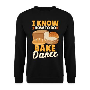 Funny bread baking baker - Unisex Sweatshirt - black - Front - Alina (178cm) & Michal (187cm)