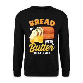 Funny bread baking baker - Unisex Sweatshirt - black - Front - Alina (178cm) & Michal (187cm)