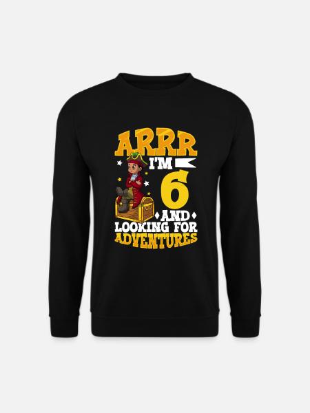 I'm 6 - Young Pirate - Unisex Sweatshirt - black