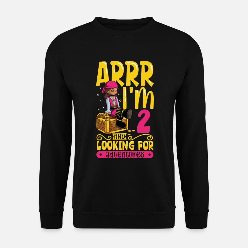 Ich bin 2 - Mädchen Pirat - Unisex Pullover - Schwarz