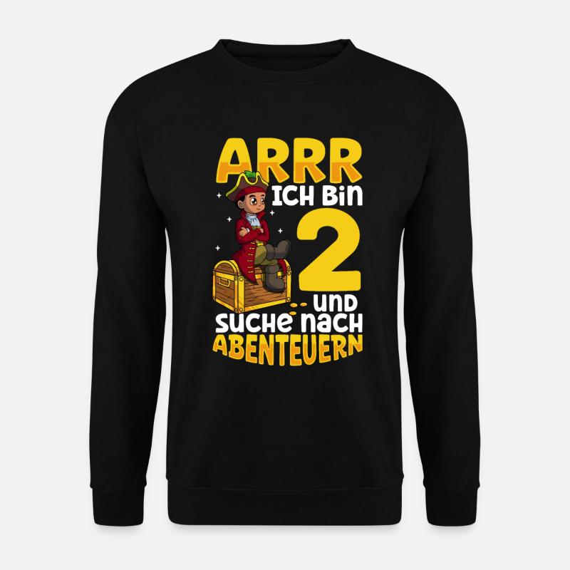 Ich bin 2 - Jungen Pirat - Unisex Pullover - Schwarz