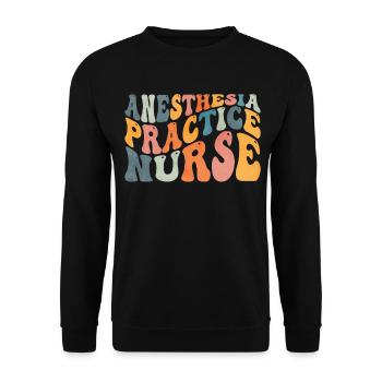 Groovy Anesthesia Practice Nurse Clinic - Unisex Sweatshirt - black - Front - Alina (178cm) & Michal (187cm)