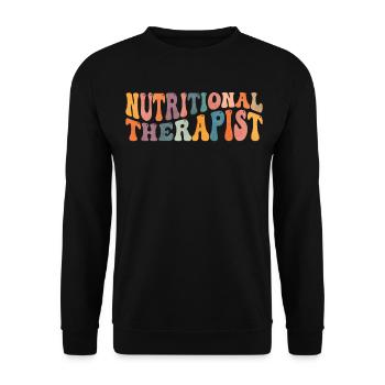 Groovy Nutritional Therapist Therapy - Unisex Sweatshirt - black - Front - Alina (178cm) & Michal (187cm)
