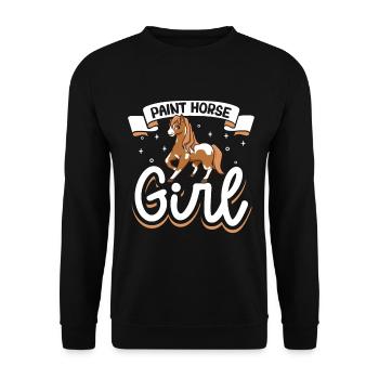 Paint Horse Girl - Sweat-shirt Unisexe - noir - Devant - Alina (178cm) & Michal (187cm)