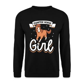 Quarter Horse Girl - Sweat-shirt Unisexe - noir - Devant - Alina (178cm) & Michal (187cm)