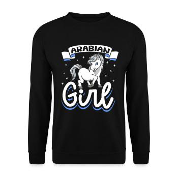 Fille arabe - Sweat-shirt Unisexe - noir - Devant - Alina (178cm) & Michal (187cm)