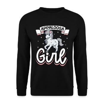 Appaloosa Fille - Sweat-shirt Unisexe - noir - Devant - Alina (178cm) & Michal (187cm)