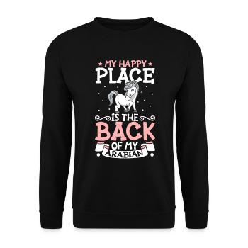 Mein Lieblingsplatz - Arabian - Unisex Pullover - Schwarz - Vorne - Alina (178cm) & Michal (187cm)