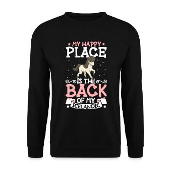 Mein Lieblingsplatz - Icelandic - Unisex Pullover - Schwarz - Vorne - Alina (178cm) & Michal (187cm)