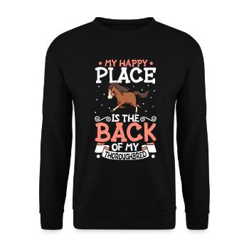My favourite place - Thoroughbred - Unisex Sweatshirt - black - Front - Alina (178cm) & Michal (187cm)