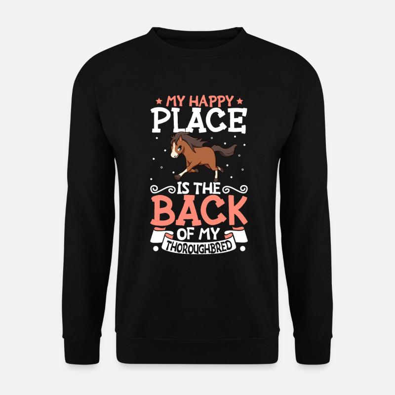 Mein Lieblingsplatz - Thoroughbred - Unisex Pullover - Schwarz