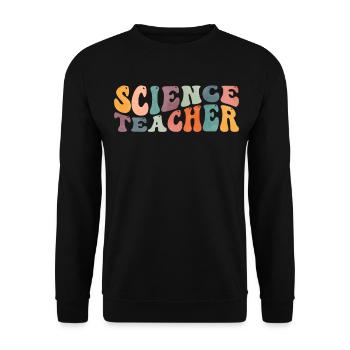Groovy Science Enseignant Scientifique Enseignement - Sweat-shirt Unisexe - noir - Devant - Alina (178cm) & Michal (187cm)