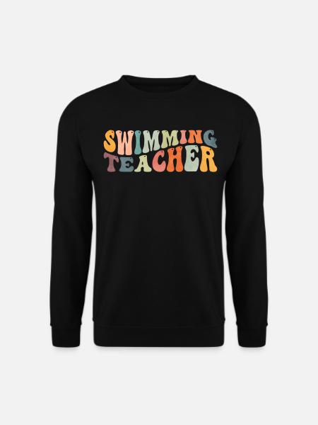 Groovy Schwimmlehrer Schwimmer Schwimmtrainer - Unisex Pullover - Schwarz
