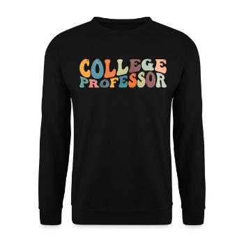 Programme d’enseignement des professeurs du Groovy College - Sweat-shirt Unisexe - noir - Devant - Alina (178cm) & Michal (187cm)