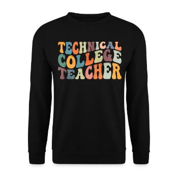 Groovy professeur du Collège Technique - Sweat-shirt Unisexe - noir - Devant - Alina (178cm) & Michal (187cm)