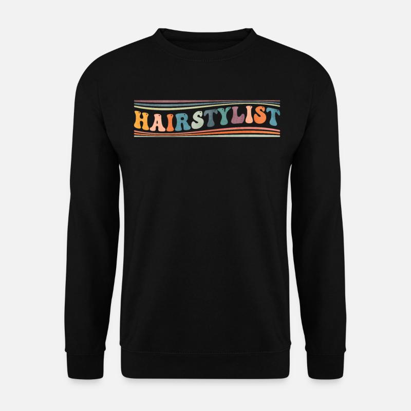 Groovy Hairstylist Friseurin - Unisex Pullover - Schwarz