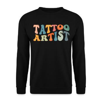 Groovy Tattoo Artist Tätowierer Tätowieren - Sweat-shirt Unisexe - noir - Devant - Alina (178cm) & Michal (187cm)