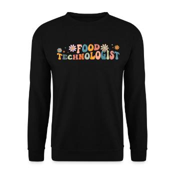Groovy Food Technologist Technology - Unisex Sweatshirt - black - Front - Alina (178cm) & Michal (187cm)