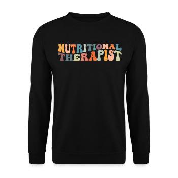 Groovy Thérapeute Nutritionnel Thérapie Nutrition - Sweat-shirt Unisexe - noir - Devant - Alina (178cm) & Michal (187cm)