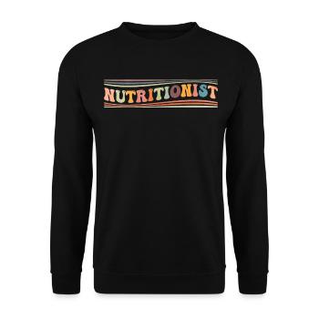 Groovy Nutritionist Dietician Diet Ass - Unisex Sweatshirt - black - Front - Alina (178cm) & Michal (187cm)