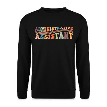 Groovy Administrative Assistant Administrative Secretary - Unisex Sweatshirt - black - Front - Alina (178cm) & Michal (187cm)