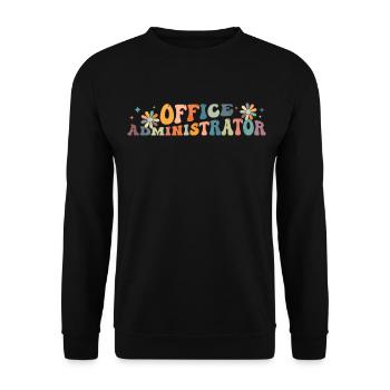Groovy Office Administrator Administrative Assistant - Unisex Sweatshirt - black - Front - Alina (178cm) & Michal (187cm)