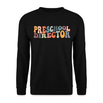 Groovy Directeur d’école maternelle Enseignant Garderie - Sweat-shirt Unisexe - noir - Devant - Alina (178cm) & Michal (187cm)