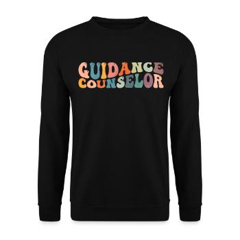 Groovy Guidance Counselor School Counselor - Unisex Sweatshirt - black - Front - Alina (178cm) & Michal (187cm)