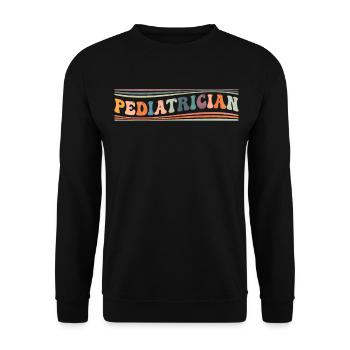 Groovy Kinderarzt Kinderheilkunde Pädiatrie PICU - Unisex Pullover - Schwarz - Vorne - Alina (178cm) & Michal (187cm)