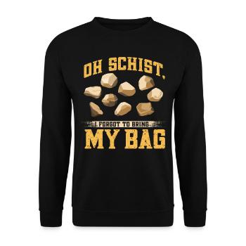 Funny Mineral Hunt Rock Geologist - Unisex Sweatshirt - black - Front - Alina (178cm) & Michal (187cm)