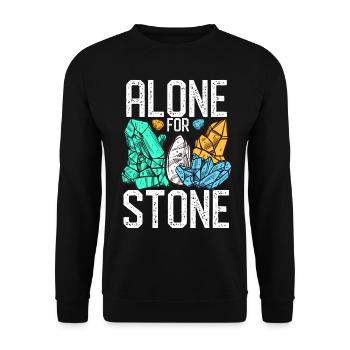 Lustige Gesteinsjagd Mineral Geologe - Unisex Pullover - Schwarz - Vorne - Alina (178cm) & Michal (187cm)