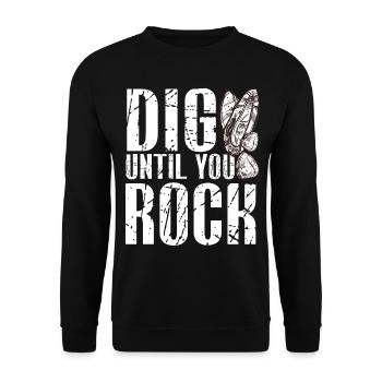 Lustige Gesteinsjagd Mineral Geologe - Unisex Pullover - Schwarz - Vorne - Alina (178cm) & Michal (187cm)
