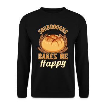 Funny bread baking baker - Unisex Sweatshirt - black - Front - Alina (178cm) & Michal (187cm)