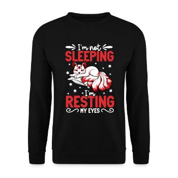 Je ne dors pas - Kitsune - Sweat-shirt Unisexe - noir - Devant - Alina (178cm) & Michal (187cm)