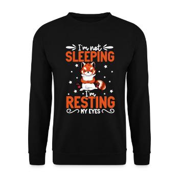 Je ne dors pas - Red Panda - Sweat-shirt Unisexe - noir - Devant - Alina (178cm) & Michal (187cm)