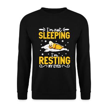 I don't sleep - banana - Unisex Sweatshirt - black - Front - Alina (178cm) & Michal (187cm)