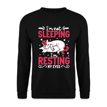I Don't Sleep - Unicorn - Unisex Sweatshirt - black - Front - Alina (178cm) & Michal (187cm)